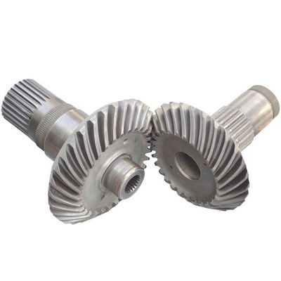 โมดูลขนาดเล็ก Spline Shaft Spiral Bevel Gear เครื่องบดเกียร์ด้วยความละเอียดสูง