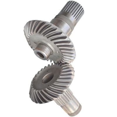 โมดูลขนาดเล็ก Spline Shaft Spiral Bevel Gear เครื่องบดเกียร์ด้วยความละเอียดสูง